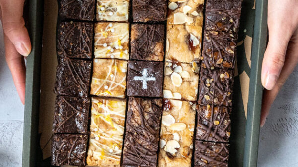 Shop the Gourmet Brownie and Blondie Gift Set - Expertly Crafted by Positive Bakes