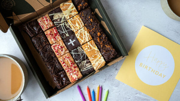 Shop Gourmet Birthday Brownie Gift Box with Complimentary Positive Bakes - Image 2