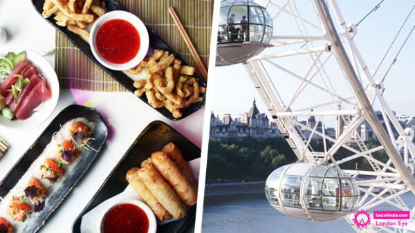 Shop Exclusive London Eye Experience: Unlimited Asian Tapas, Sushi, and Bottomless Drinks at Inamo for Two - Image 2