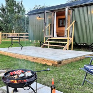 Shop the Exclusive Two-Night Getaway for Two: Experience Traditional Shepherd’s Hut Luxury at Brisley Hall Farm