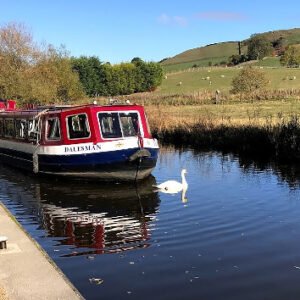 Shop the Skipton Boat Trips Experience: Enjoy a Scenic Canal Cruise Paired with a Gourmet Two-Course Sunday Roast Dinner and Wine for Two