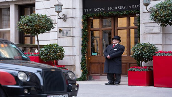 Shop the Exquisite Three-Course Dining Experience for Two, Paired with Sparkling Wine, at The Royal Horseguards Hotel